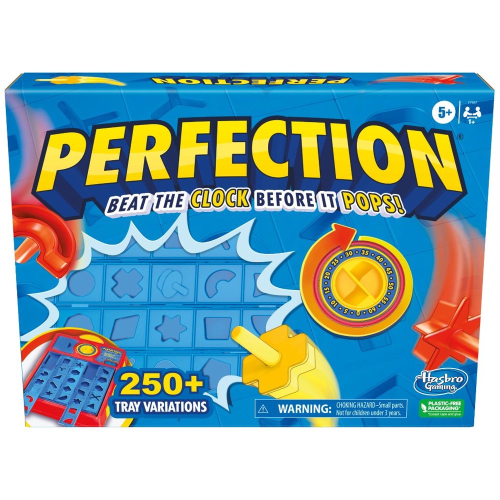 Perfection Beat The Clock Before It Pops Board Game for Family, by Hasbro